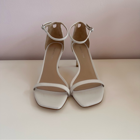 Stuart Weitzman NunakedCurve 85 Sandal Heel in White - Picture 14 of 15